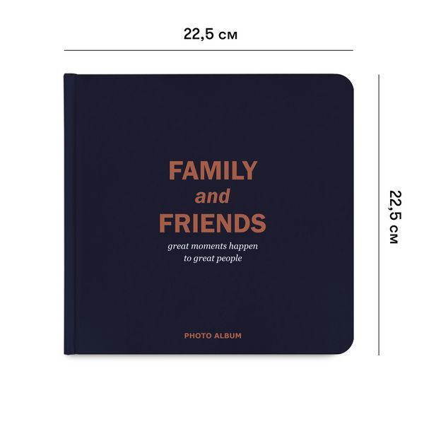 Подарунки молодятам на весілля фотоальбом Family and friends темно-синій 2624424446 фото