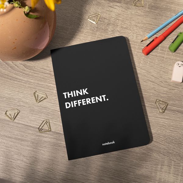 Блокнот у клітинку Think Different чорний 2596986209 фото